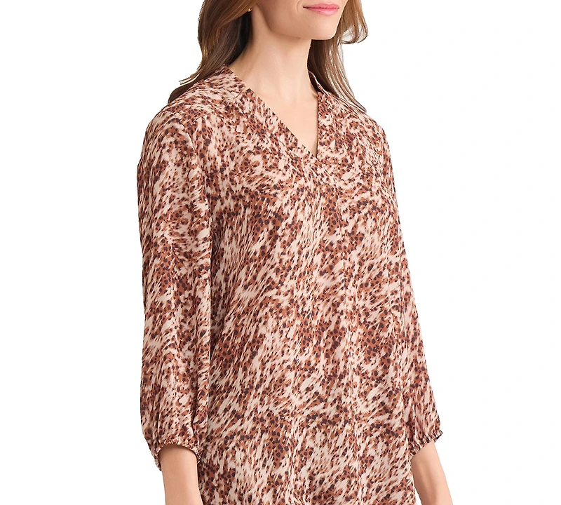 Jones New York Women's V-Neck Pull On Tunic Top