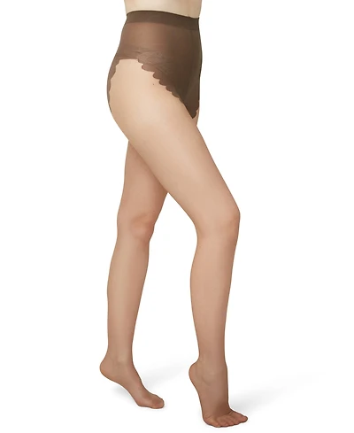 Hue Women's French Lace Control Top Pantyhose
