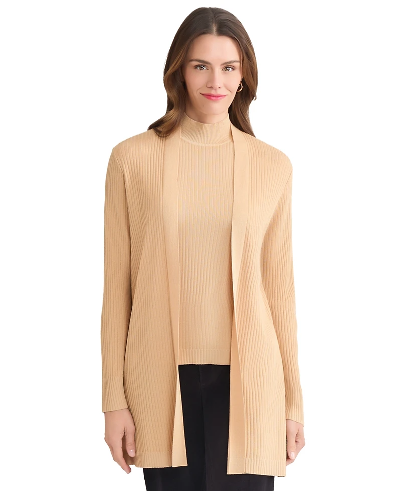 Jones New York Women's Sutton Ribbed Long-Sleeve Cardigan Sweater