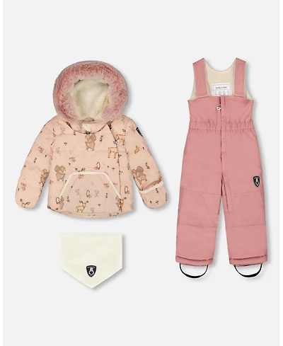 Deux par Baby Girls Two-Piece Snug Snowsuit Dusty Pink - Baby|Toddler