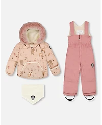 Deux par Baby Girls Two-Piece Snug Snowsuit Dusty Pink - Baby|Toddler