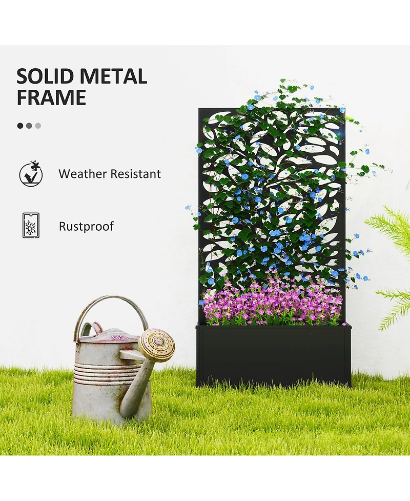 Outsunny Garden Box with Privacy Panel