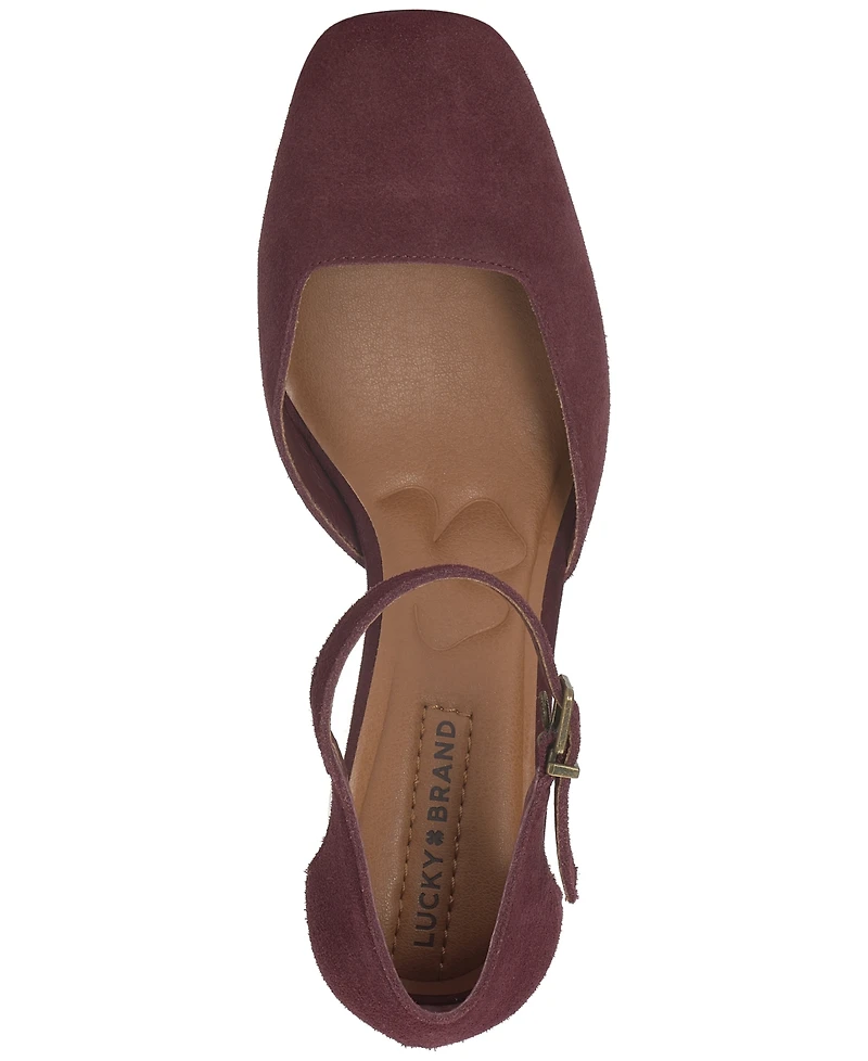 Lucky Brand Women's Kanira Square-Toe Stacked Heel Pumps