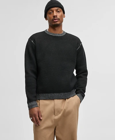 Mode of One Men's Contrast Trim Sweater, Macy's Exclusive