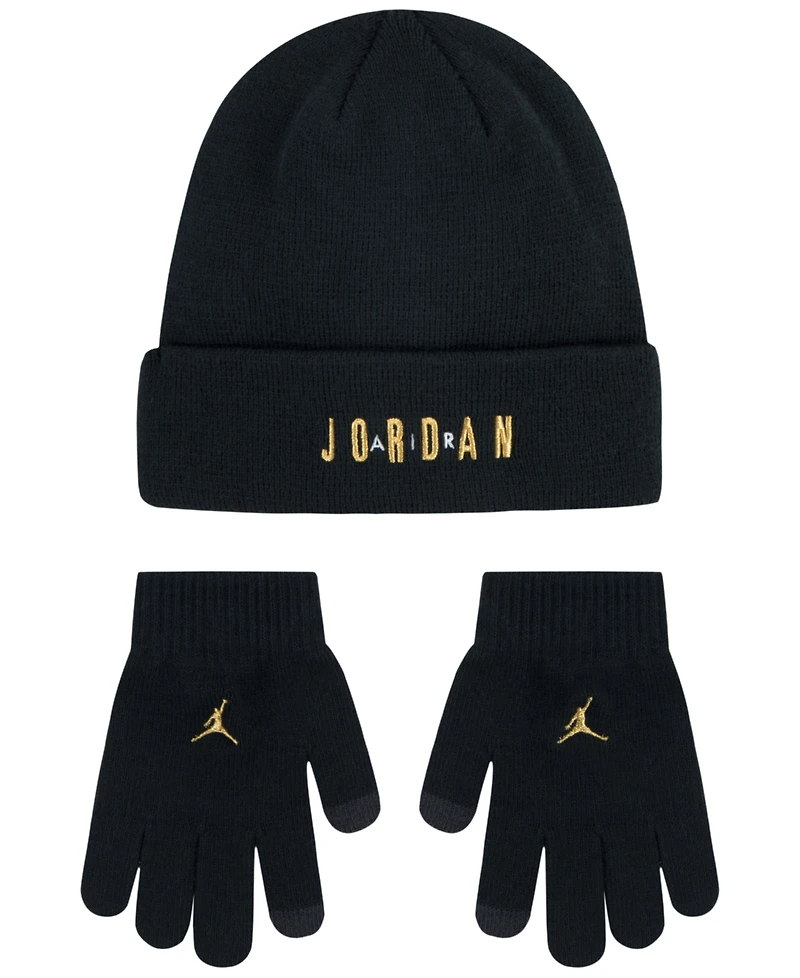 Jordan Big Kids 2-Piece Beanie and Gloves Set