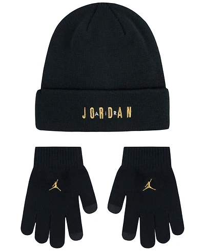 Jordan Big Kids 2-Piece Beanie and Gloves Set