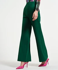 Isaac Mizrahi Women's Wide Leg Ponte Pants