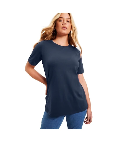 June + Vie Women's June + Vie Short-Sleeve Crewneck One + Only Tee