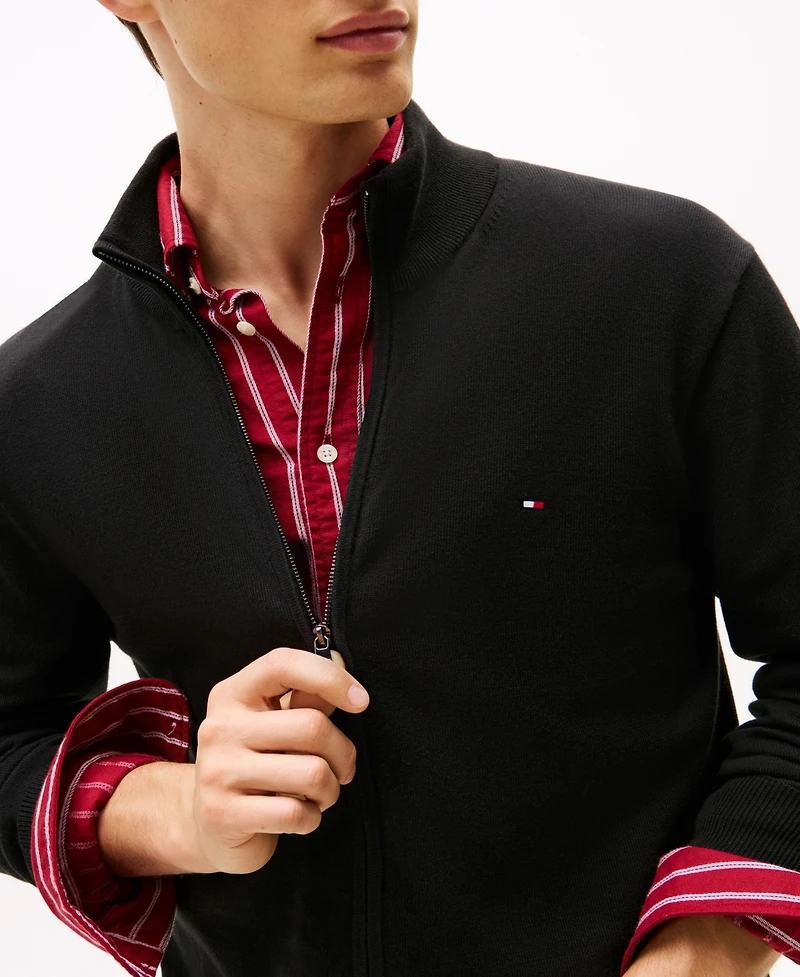 Tommy Hilfiger Men's Essential Zip-Thru Sweater