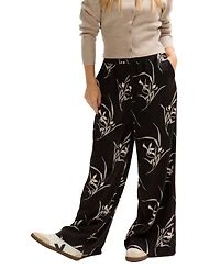 Lily and Lionel London Women's Lillibet Wide Leg Large Floral Print Trouser