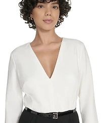 Tommy Hilfiger Women's 3/4-Sleeve V-Neck Midi Dress