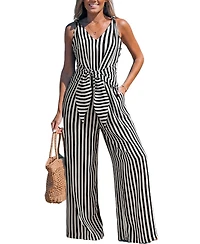 Cupshe Women's Going Places Striped Jumpsuit