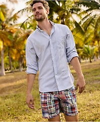 Lands' End Big & Tall Traditional Fit Pattern No Iron Supima Oxford Dress Shirt