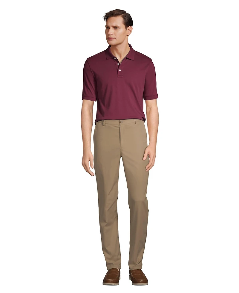 Lands' End Men's Short Sleeve Interlock Polo Shirt
