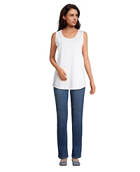 Lands' End Women's Tall Supima Cotton Tunic Tank Top