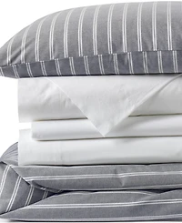 Lands' End Oxford Yarn Dyed Cotton Reversible Duvet Cover