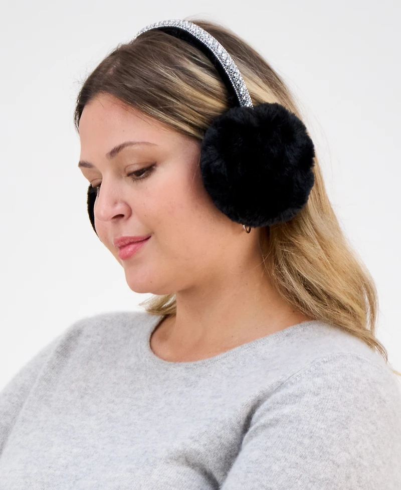 I.n.c. International Concepts Crystal Band Faux Fur Earmuff, Macy's Exclusive