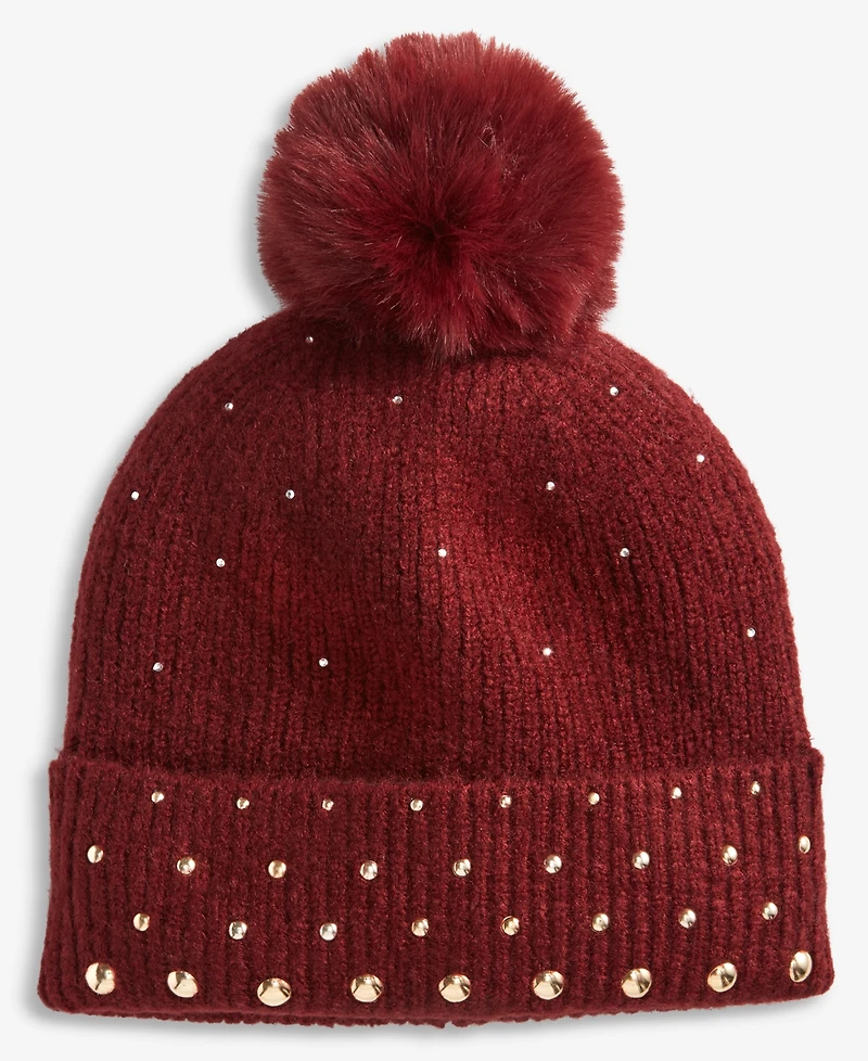 I.n.c. International Concepts Solid Studded Beanie, Macy's Exclusive
