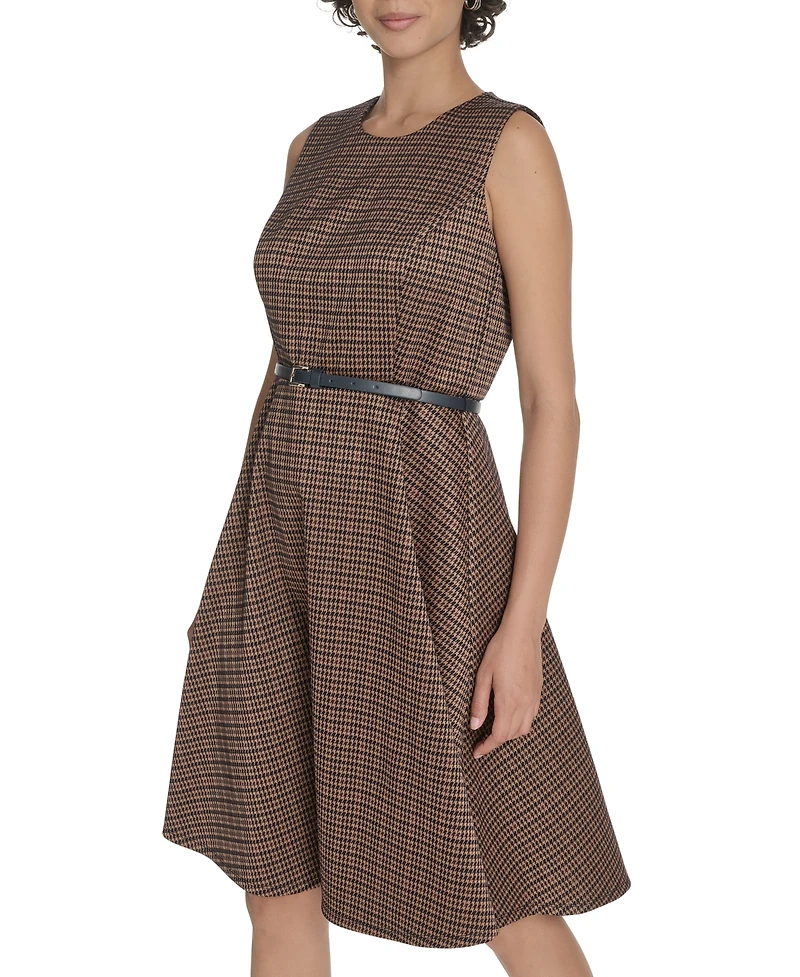 Tommy Hilfiger Women's Sleeveless Houndstooth Dress
