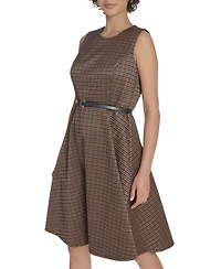 Tommy Hilfiger Women's Sleeveless Houndstooth Dress