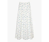 WeWoreWhat Women's Ruched Waist Midi Skirt