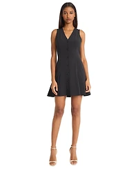 Donna Morgan Women's Sleeveless V-Neck Fit and Flare Dress
