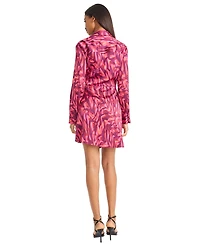 Donna Morgan Women's Printed Tie-Waist Shirtdress