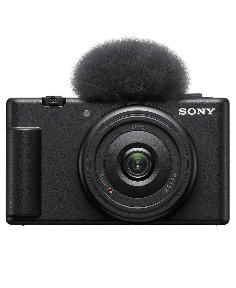 Sony Zv-1F Vlogging Camera (Black) Bundle with 3-in-1 Wireless Lavalier Mic for 2 People, Hardshell Case & 32GB Sd Card /u2013 Content Creator Kit for
