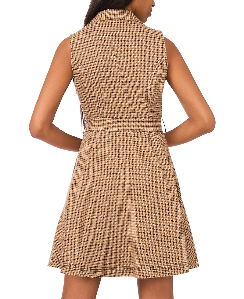 Msk Women's Sleeveless V-Neck Fit & Flare Dress