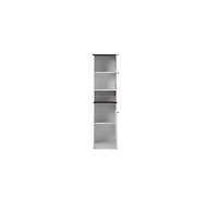 Baxton Studio Lauren Modern and Contemporary Two-tone White and Dark Brown Buffet and Hutch Kitchen Cabinet