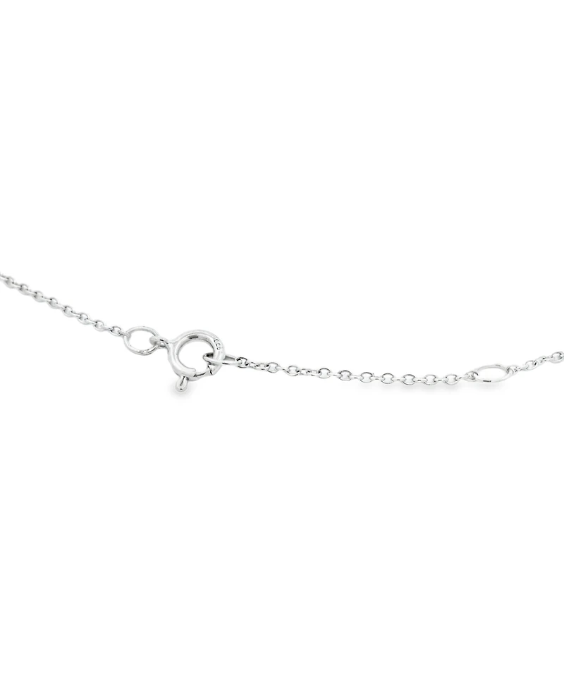 London Blue Topaz (2-3/8 ct. t.w.) & Lab Grown White Sapphire (3/8 ct. t.w.) Double Halo Pear 18" Pendant Necklace in Sterling Silver