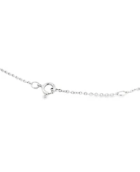 London Blue Topaz (2-3/8 ct. t.w.) & Lab Grown White Sapphire (3/8 ct. t.w.) Double Halo Pear 18" Pendant Necklace in Sterling Silver
