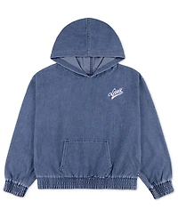 Levi's Big Girls Pullover Kangaroo Pocket Denim Hoodie
