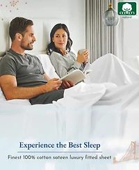 California Design Den 2-Pack Fitted Sheet Twin, 400 Thread Count 100% Cotton Twin Sheets, Sheets with Deep Pockets (Light Gray