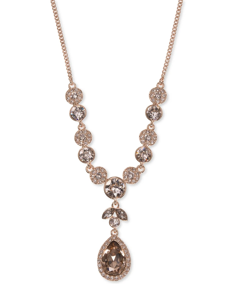 Givenchy Multi-Crystal Y-Neck Necklace