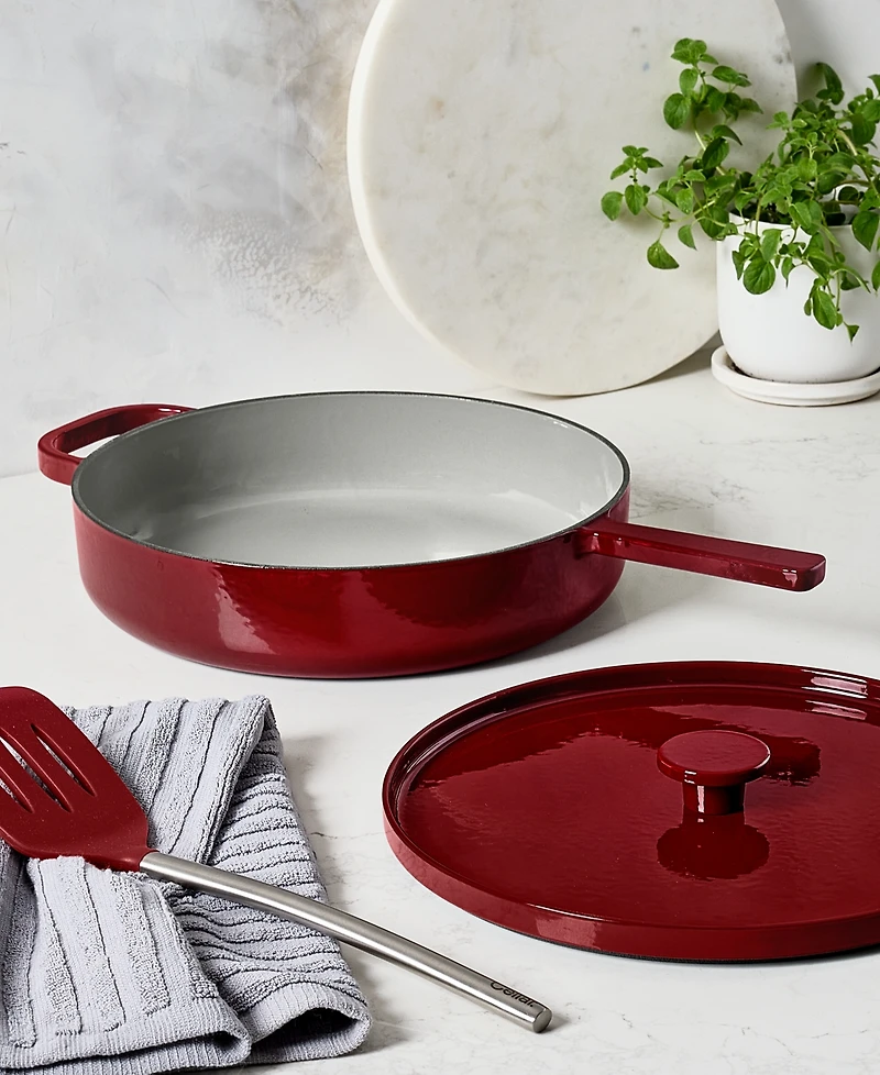 The Cellar Enameled Cast Iron 3.5-Qt. Braiser Bordeaux, Macy's Exclusive