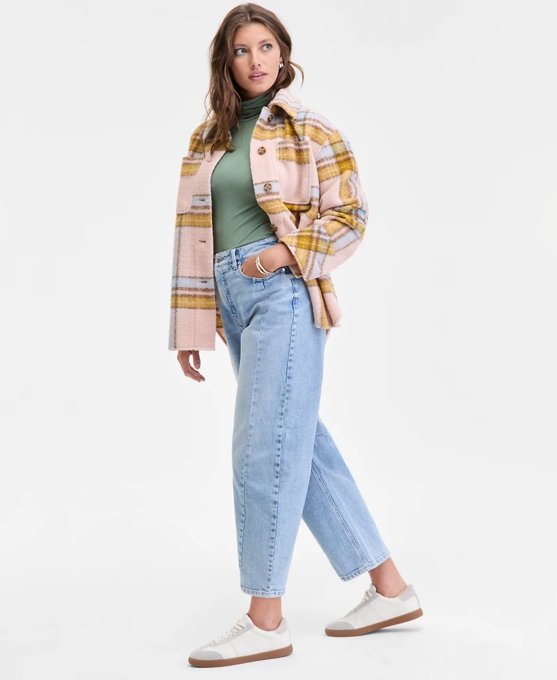 On 34th Women's Cropped High-Rise Barrel-Leg Jeans, Macy's Exclusive