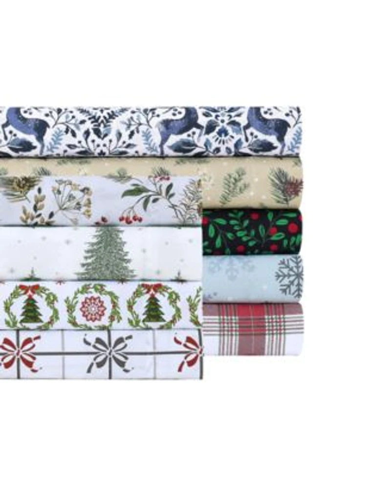 Sanders Holiday Printed Microfiber Sheet Set