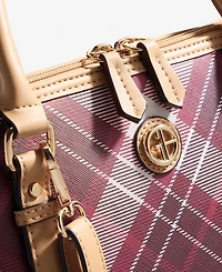 Giani Bernini Plaid Dome Satchel Bag, Macy's Exclusive