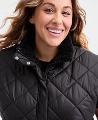 Id Ideology Plus Relaxed Zip-Front Sherpa Vest, Macy's Exclusive