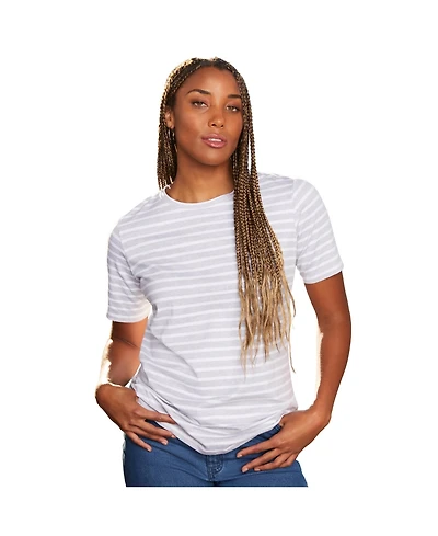 June + Vie Women's Plus Short-Sleeve Crewneck One Only Tee