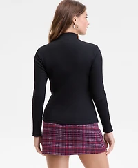 On 34th Women's Mock Neck Micro-Rib Top, Macy's Exclusive