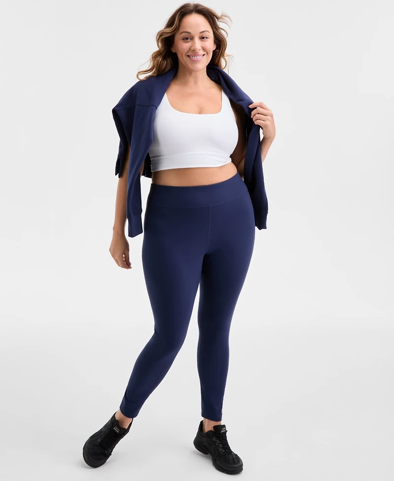 Id Ideology Plus Soft Flex High-Rise Leggings, Macy's Exclusive