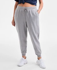 Id Ideology Plus Relaxed High-Rise Fleece Joggers, Macy's Exclusive
