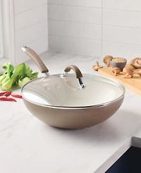 Rachael Ray Cucina Ceramic Nonstick 11" Stir Fry Pan with Lid