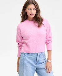 On 34th Women's Side-Button Crewneck Sweater, Macy's Exclusive