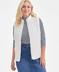 Style & Co Women's Quilted Mock-Neck Vest, Created for Macy's