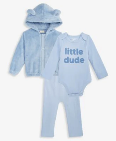 First Impressions Baby Hooded Faux Sherpa Jacket Little Dude Bodysuit Brushed Rib Pants Macys Exclusive