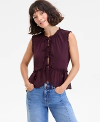 On 34th Women's Tie-Front Peplum Tank, Macy's Exclusive