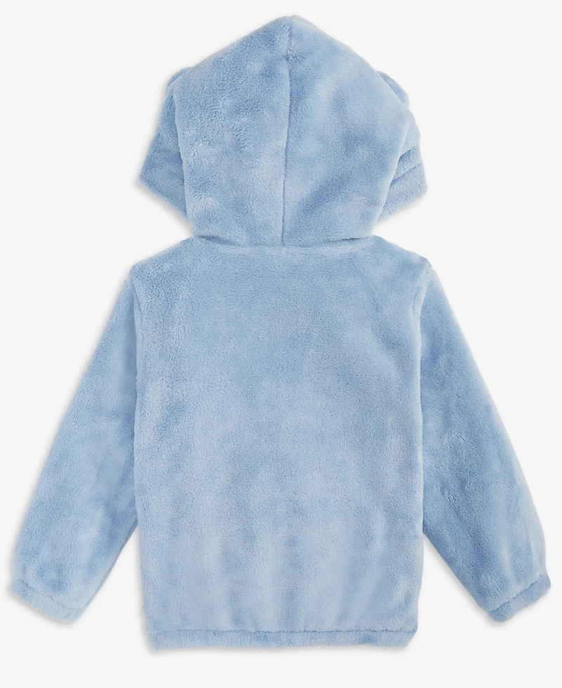 First Impressions Baby Bear-Ear Hooded Faux-Sherpa Jacket, Macy's Exclusive